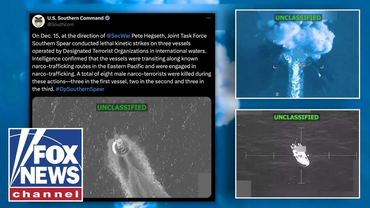 BREAKING: US carries out three more strikes against suspected narco-terrorists boats