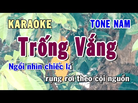Trống Vắng Karaoke Tone Nam | Karaoke Hiền Phương