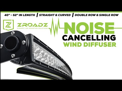 Noise Cancelling Wind Diffuser For Roof Mounted LED Light Bars By ZROADZ