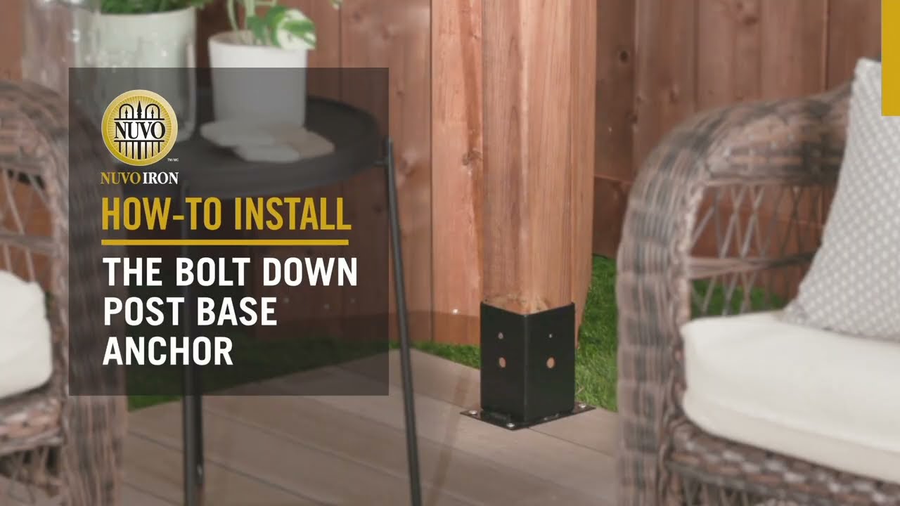 How-to Install: The Bolt Down Post Base Anchor (BDPA4B) | Nuvo Iron