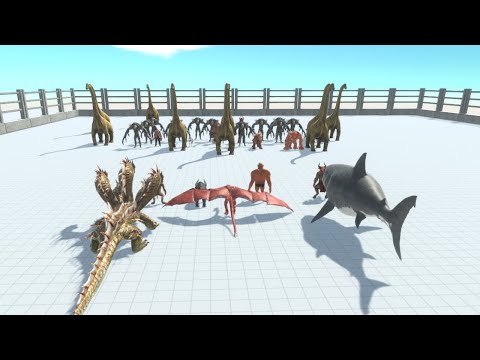 FANTASY NO DRAGON WITH MEGALODON VS FACTION | Animal Revolt Battle Simulator