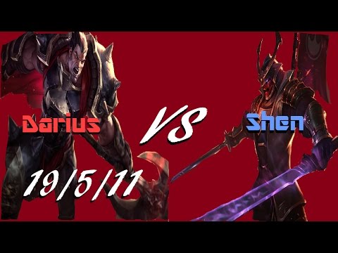 [BennyJohnson] Darius Vs Shen gameplay only (Patch 7.5 )