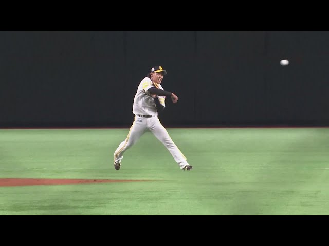 【2回表】ホークス・今宮がナイスフィールディングを魅せる‼ 2021/3/6 H-T