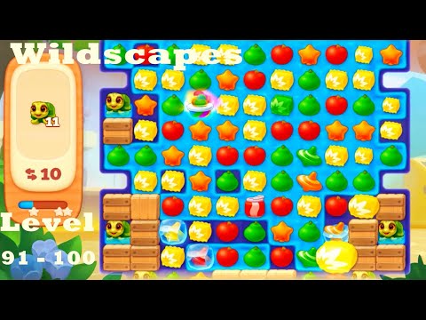 wildscapes Level 91 - 100 HD walkthrough | gameplay | ios | android | panda, tiger, lion, elephant