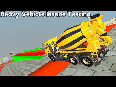 Heavy Vehicle Insane Testing Hill with Speedbumps - BeamNG.drive Deadly Descent With Ramps