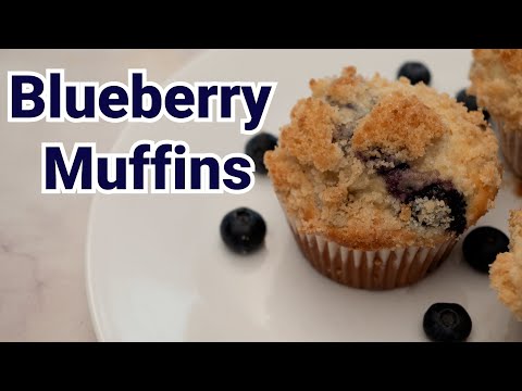 Blueberry Muffins Recipe with Streusel Topping