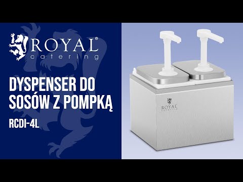 Video - Dyspenser do sosów z pompką - podwójny - 2 x 2 l