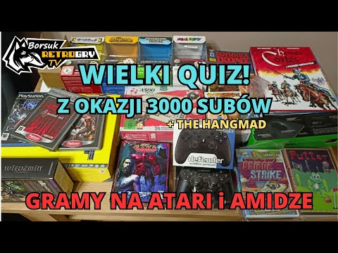 Borsuk Retro Gry TV: WIELKI RETRO QUIZ NA 3000 SUBÓW! Gramy na Atari 800XL i Amiga 1200!