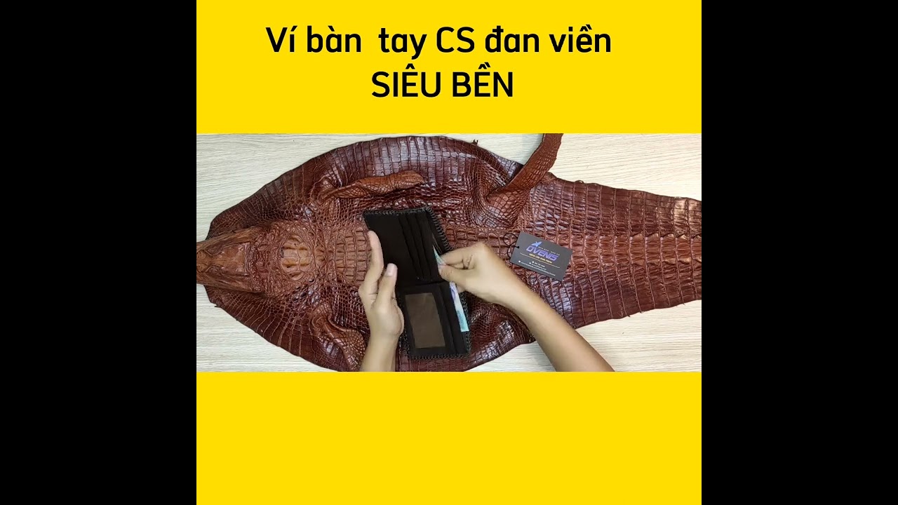 Ví Bàn Tay Cá Sấu Đan Viền Siêu Bền VS1V03N
