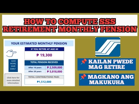 HOW TO COMPUTE SSS RETIREMENT PENSION MONTHLY | PAANO MA COMPUTE ANG SSS PENSION MONTHLY