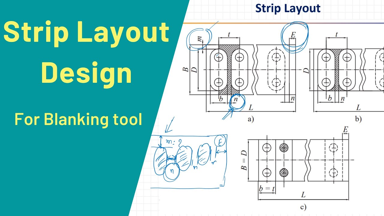 Scrap Strip Layout design calculation for Blanking tool