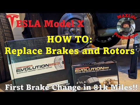 Replacing Brakes and Rotors on a 2016 Tesla Model X 90D - How To! - Tips, Walkthrough, Torque Specs