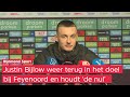 Justin Bijlow keepte weer voor Feyenoord: 'Het voelde lekker ouderwets'