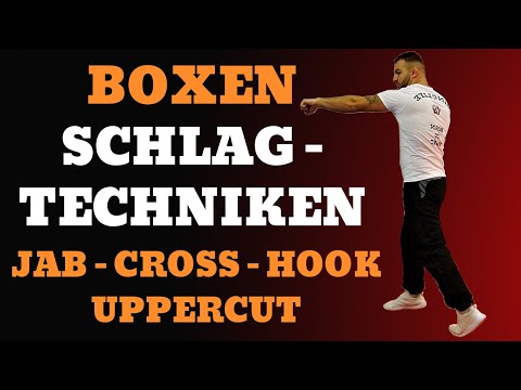 Boxen lernen - Boxen Schlagtechniken JAB - CROSS - HOOK - UPPERCUT  - RINGLIFE
