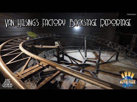 Lights-on backstage Tour of Van Helsing's Factory Indoor Coaster at Movie Park Germany