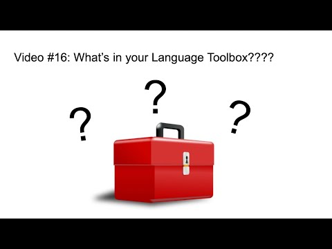 The Language Genie: Video #16 Do you know what's in your language toolbox?