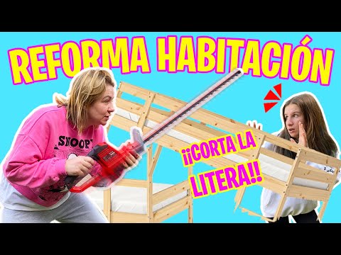 24 horas TRANSFORMANDO MI HABITACIÓN ¡¡CORTA LA LITERA DE IKEA!!