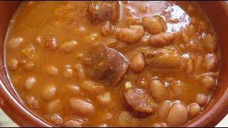 GUISO DE  ALUBIAS PINTAS DE LA ABUELA - GRANDMOTHER'S PINTA BEANS STEW