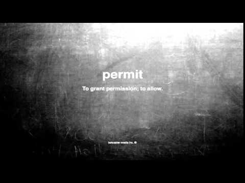 What does permit mean