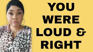 لقد كنت صاخبًا ومحقًا... ثم صمتت ولكنك كنت مميتًا!