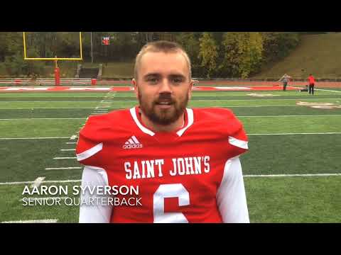 Post-Game Interviews w/SJU Football's VanErp, Larson, Syverson & Fasching - 2023 Concordia