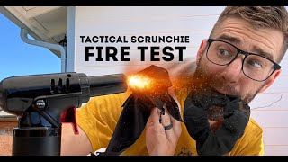 ★★★★★ Tactical Scrunchie™ - Flame Test with Top Selling Amazon Scrunchies - Kevlar Hair Tie EDC