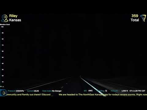 Storm Chase LIVE Kansas.. Elevated Tornado threat.. !social !helpthechase