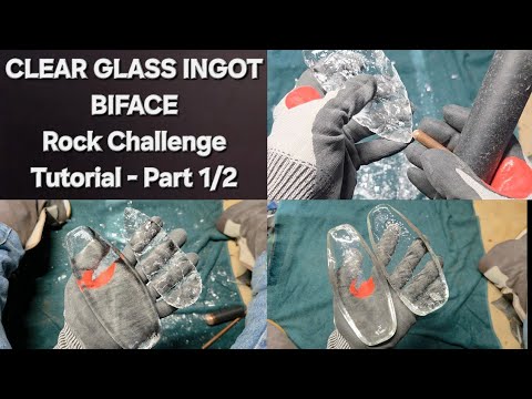 2242 - Tutorial - Part 1/2 - Clear Glass Ingot Biface Rock Challenge #flintknapping 