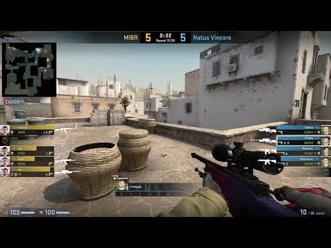 CS:GO POV Demo Na'Vi S1mple (28/9) vs MIBR (de_dust2)