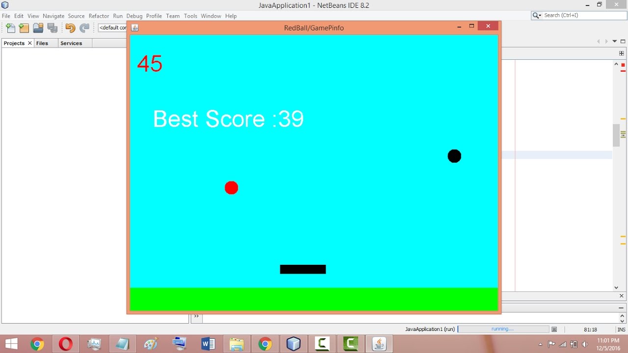 Core Java mini Project | Bounce Ball Game with source code free download
