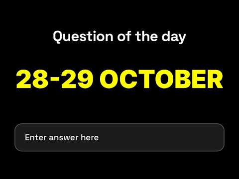 Dropee Question of the day 28 October | Dropee Question of the day Today | #dropee |
