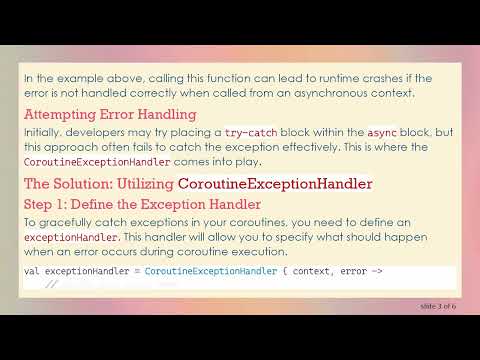Handling Errors Gracefully in Kotlin Coroutines
