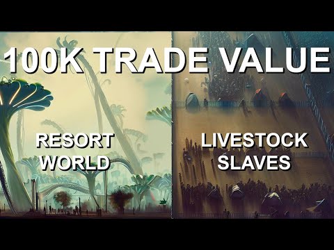 3.8 Stellaris Builds | 100k Trade Value from a Resort World with Livestock Slavery