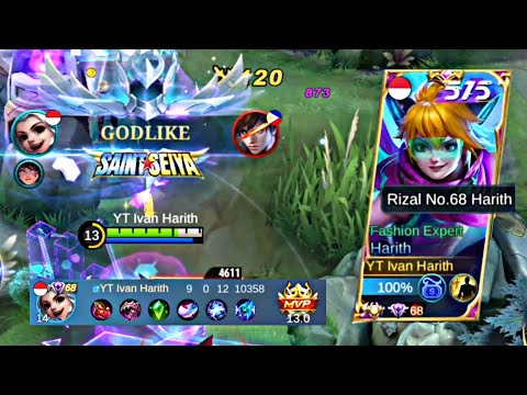 HARITH FASHION EXPERT SKIN UNLIMITED SHIELD🥶 | MUST WATCH!!!😱  | HARITH GAMEPLAY | SOLO RANK - MLBB