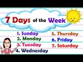 Learn The 7 Days Of The Week Spelling Sentences