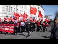 1 мая 2015 колонна коммунистов Архангельск Первомайская демонстрация 