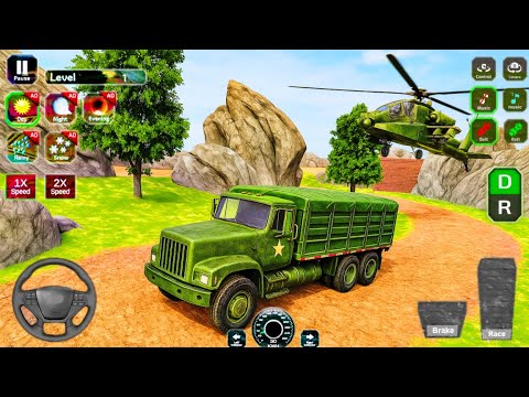 US Army Truck Driving Cargo Games - Off-road Army Truck Driving Simulator 3D - Android Gameplay