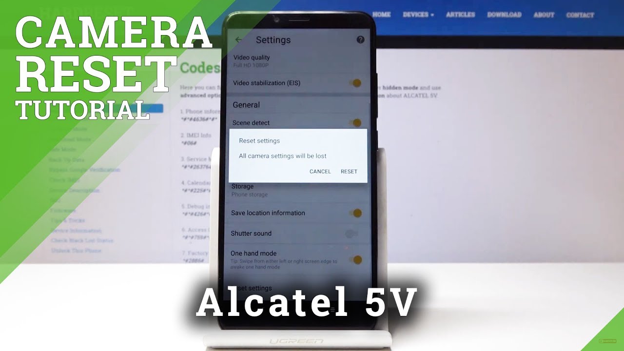 How to Reset Camera Settings in ALCATEL 5V - Default Camera Configuration