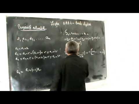 Lectia BAA 1 -  Bazele algebrei - Progresii aritmetice