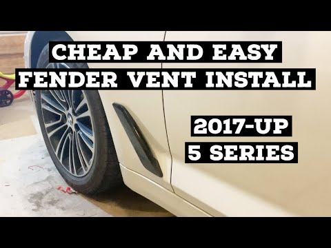 BLACK FENDER VENT INSTALL FOR 2017-up BMW 5 SERIES: Cheap and easy how to installation