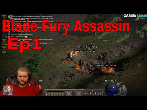 Diablo II Resurrected - Leveling My Blade Fury Assassin (Live Stream)