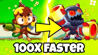Bloons TD 6 Speedrun But 100X Times Faster