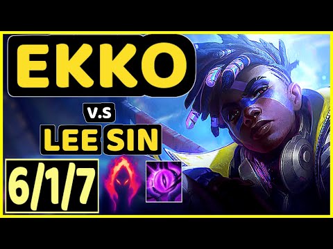 MAXLORE (EKKO) vs LEE SIN - 6/1/7 KDA JUNGLE GAMEPLAY - EUW Ranked GRANDMASTER