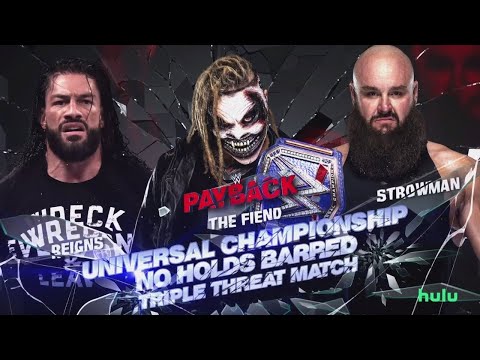 ROMAN REIGNS VS THE FIEND VS BRAUN STROWMAN PAYBACK 2020 FULL MATCH WWE 2K20