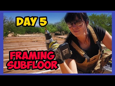 #strawbalehouse #strawbalebuilding How to Build a Straw Bale House Day 5: Framing the Floor