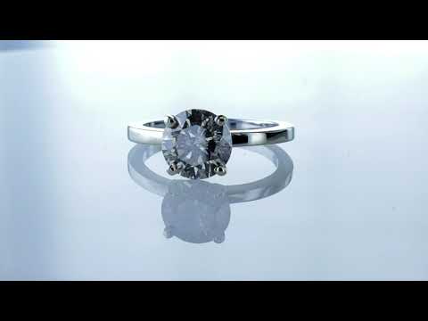 2.01ctw Solitaire Diamond Engagement Ring Chocolate Color