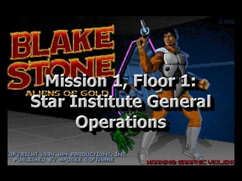 Blake Stone: Aliens of Gold Walkthrough (Mission 1, Floor 1)