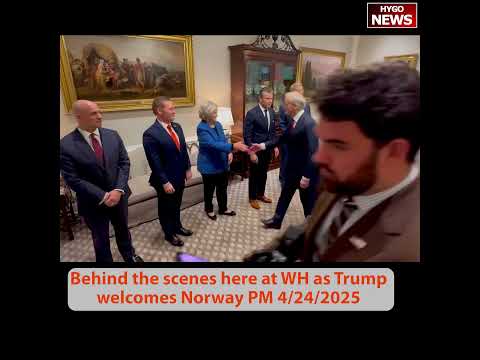 Behind the scenes here at the White House as President Trump welcomes Norway Prime Minister Støre