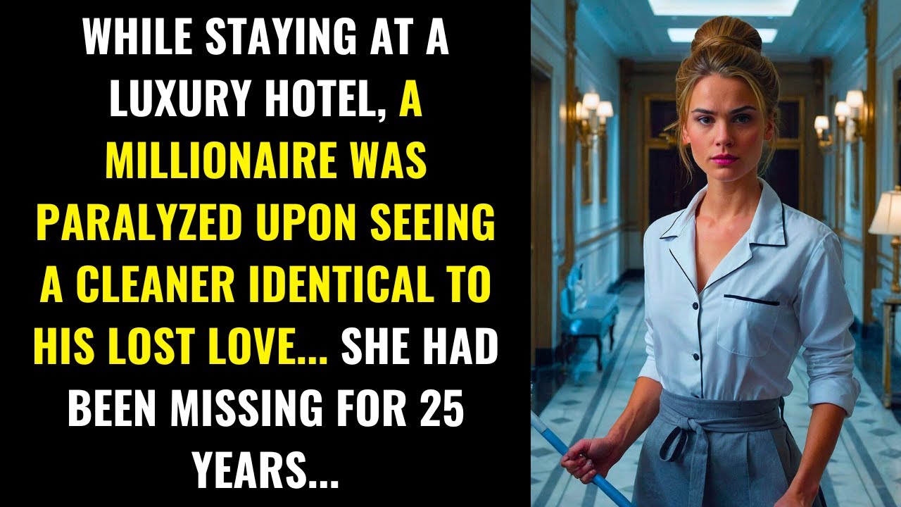 IN A LUXURY HOTEL, A MILLIONAIRE WAS PARALYZED UPON SEEING A CLEANER IDENTICAL TO HIS LOST LOVE...