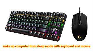 How to wake up computer from sleep mode with keyboard